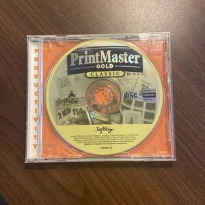 Softkey PrintMaster Gold Classic for Windows‎ 3.1 & 95 PC CD Vintage